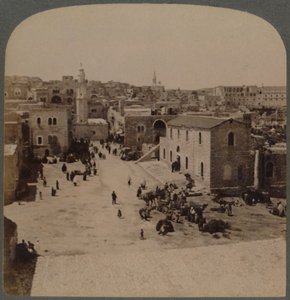 Betlehem i Judeen, Jesu födelseplats, Palestina, 1896.