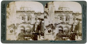 Heliga gravens kyrka, Jerusalem, Palestina, 1897. av Underwood and Underwood