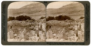 Berget Gerizim, där samariterna tillbad, Palestina, 1900. av Underwood and Underwood