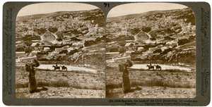 Nasaret, sett från nordost, Palestina, 1900. av Underwood and Underwood