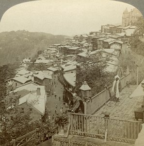 Simla, Indiens sommarhuvudstad, ca 1900-talet. av Underwood and Underwood