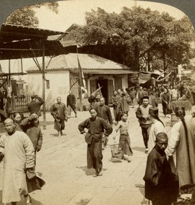 Gatubild, Kanton, Kina. av Underwood and Underwood
