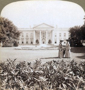 Vita huset, nationschefens historiska residens - norra fronten-Washington, D.C., 1908 av Underwood and Underwood