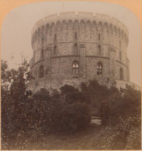 Det runda tornet, Windsor, England - Castle-fängelset från Edward III, till Charles II, 1900. av Underwood and Underwood