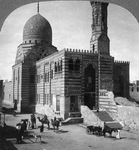 Sultan Kait Beys gravmoské, Kairo, Egypten, 1905. av Underwood and Underwood