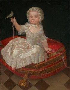 Flicka på en Hassock