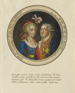 Marie Antoinette av Österrike, drottning av Frankrike; Ludvig XVI, kung av Frankrike av Unidentified