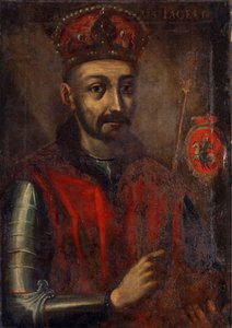 Målning, föreställande storhertigen av Litauen och kungen av Polen Jogaila av Unidentified painter label QS