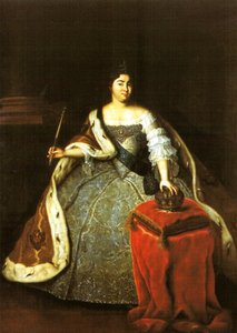 Porträtt av Katarina I av Ryssland av Unidentified painter label QS