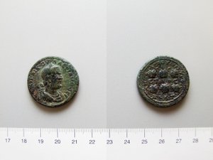 Mynt av Valerianus, Roms kejsare; Gallienus, Roms kejsare från Anazarbus av Unknown
