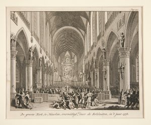 Den stora kyrkan i Haarlem, överväldigad av soldaterna, in av Unknown