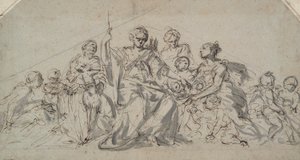 Diana med nymfer och Putti av Unknown