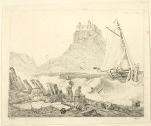 Hamn med gamla slott av Unknown