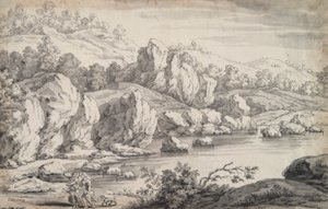 Landskap med Tobit och ängel av Unknown