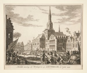 Misslyckad attack av Herdooperen på Amsterdam, in av Unknown