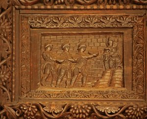 Panel från 5C-dörren: tillbedjan av Magi av Unknown