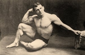 Porträtt av Heavy Weight Wrestler, Johann Lem, ca 1910