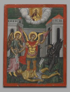 Saint Michael väger en själ av Unknown
