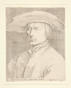 Självporträtt av konstnären, 1525 [Porträtt av en man, så kallad Lucas van Leyden, självporträtt] av Unknown