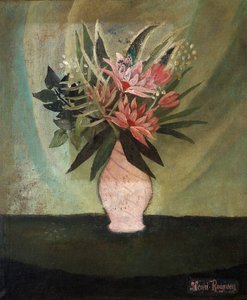 Stilleben, vas med blommor av Unknown