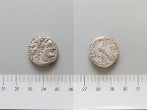 Tetradrachm av Ptolemaios XII, kung av Egypten från Egypten av Unknown