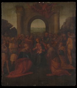 Tillbedjan av Magi av Unknown