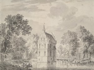 Vy över Crayestein Castle, Holland av Unknown