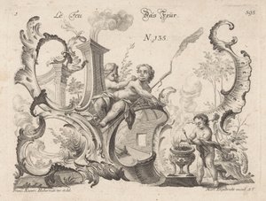 Fyrverkeri Le Feu / Das Feuer (titel på objekt) Fyra element (serietitel) av Unknown