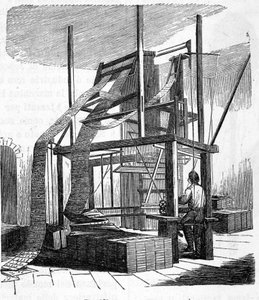 1801 Jacquardvävstol. 1800-talsgravyr. av Unknown artist