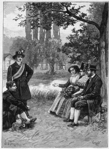 A Sunday at the Wends - gravyr 1897 - Wendes av Unknown artist