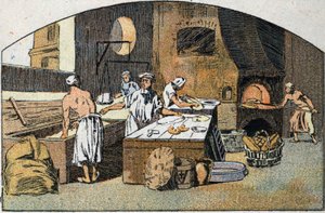 Ett bageri på 1700-talet. av Unknown artist