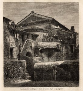 En cloaca bakom kapellet i San Crispino av Unknown artist