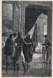 En deputation av Carbonari, det nationalistiska hemliga sällskapet, presenteras för Ferdinand I av de två Sicilierna (tidigare Ferdinand IV av Neapel) 1820 av Unknown artist