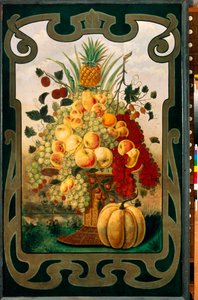 En fruktaffärs skylt, början av 1900-talet (målning) av Unknown Artist