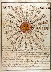 En handskriven sida av Giovanni Pico della Mirandola (1463 - 1494) (Jean Pic de la Mirandole) - i "Compendium of the Great and Cabalistic Art" av Unknown artist