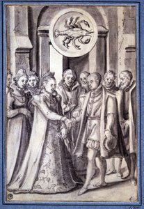 Ett äktenskap på 1600-talet, under cancerns tecken av Unknown artist