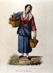 En bonde från staden Scordia på Sicilien Gravyr från 1800-talet av Unknown artist