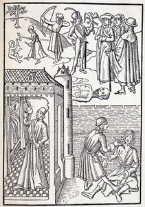 En urolog och kirurg på 1400-talet. av Unknown artist