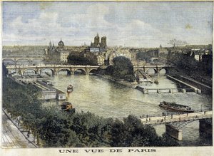 En utsikt över Paris - i "The Petity Journal" av Unknown artist