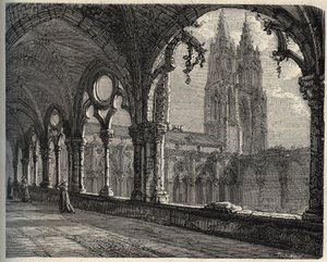 Abbaye Saint-Jean-des-Vignes - Soissons - (Saint Jean des Vignes) - gravyr i "" PATRIE" - PECTUREQUIREQUE BESKRIVNING AV FRANKRIKE I 6 BIND AV LUCIEN HUARD - slutet av 1800-talet av Unknown artist