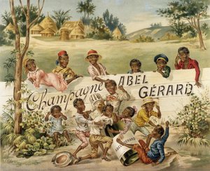 Reklamaffisch för Champagne Abel Gérard, sent 1800-tal av Unknown artist