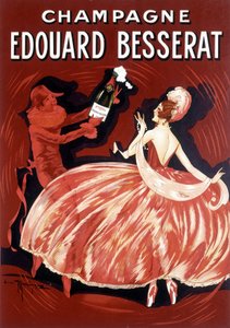 Reklamaffisch för Champagne Edouard Besserat, sent 1800-tal av Unknown Artist