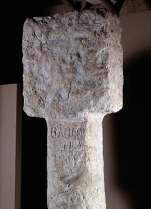 Afrikansk konst: detalj av en besittningspelare känd som Saint Augustine erige av den portugisiske upptäcktsresanden Diogo Cao (eller Diego Cam) i södra Angola. 1486. Lissabon, Nationalmuseet för antik konst av Unknown artist