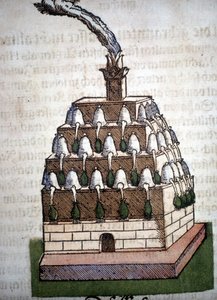 Alchemy: the Athanor Four från en bok av Pietro Andrea Mattioli (Matthiole) (1500-1577). Frankfurt av Unknown artist