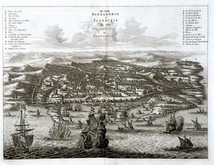 Alexandria utsikt över havet - gravyr av Dapper av Unknown artist