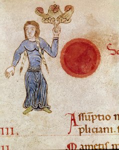 Allegorisk representation av augusti månad (miniatyr av Unknown artist