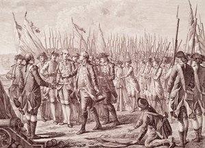 Amerikanska revolutionskriget: Lord Cornwallis kapitulation av Unknown artist
