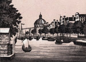 Amsterdam, Holland: utsikt över Singel-kanalen. i "" Världen illustrerar 168 vyer"" Odaterat (slutet av 1800-talet) av Unknown artist