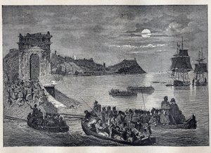 Ancona (Ancona) - Ancona-expedition till Italien lanserad av Louis Philippe I natten mellan 22-23 februari av Unknown artist