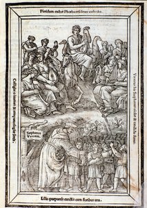 Apollon och muserna. Sida från Recanetum de musica aurea av Unknown artist